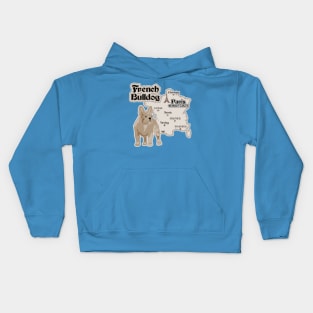 French Bulldog With Map of France Kids Hoodie